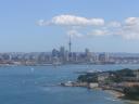 Auckland City mit dem Skytower (höchstes Gebäude der südlichen Hemisphäre)